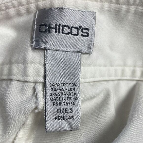 Chico’s White Zip Up Pants, Size 16, Regular - Picture 7 of 9